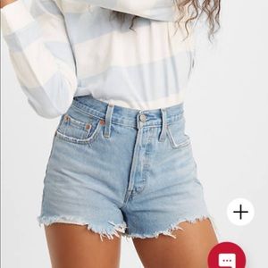 Levi’s 501 light wash shorts